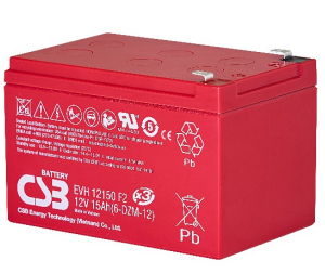 CSB 15-12 15Ah 12v Valve Regulated Lead Acid Battery