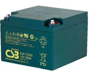 CSB 26-12 26Ah 12v Valve Regulated Lead Acid Battery