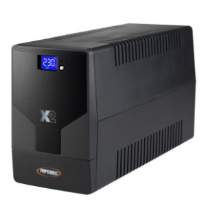 INFOSEC 1600 VA UPS - Line Interactive - USB communication port - LCD Touch Sreen - Black & Silver Design â€“ IEC Output