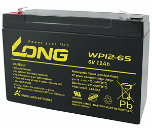 LONG 12-6 12ah 6v Lead Acid Backup Battery